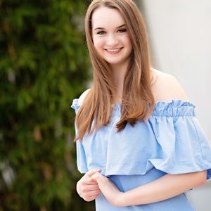 Blue off the shoulder sundress!